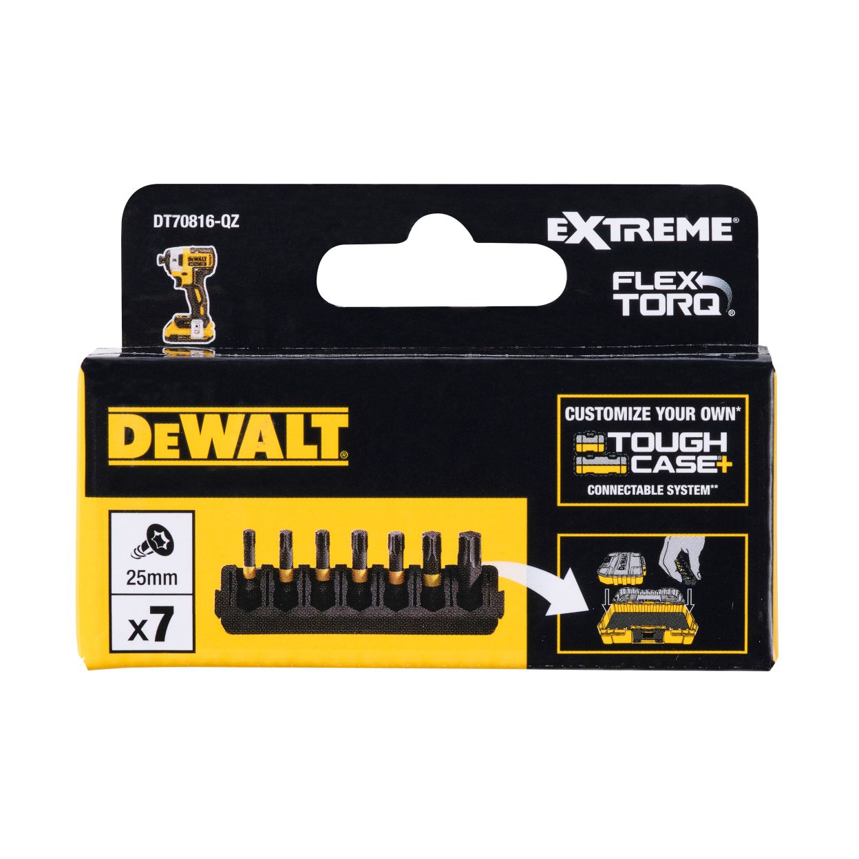 Набор бит DEWALT DT70816, Torx, 25 мм, 7 шт. (DT70816-QZ)