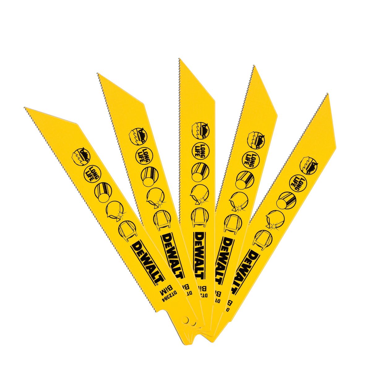 Полотно DEWALT DT2384, по металлу для сабельных пил биметаллическое, BiM, 152 x 1.4 мм. S922EF, 5 шт.