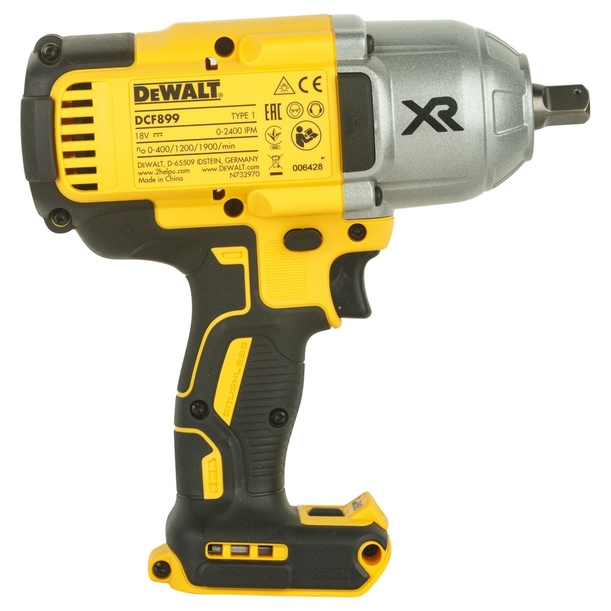 Аккумуляторный гайковерт DEWALT DCF899P1, 18 В, 950 Нм, 2400 уд/мин, с АКБ 5 Ач и ЗУ, в кейсе TSTAK (DCF899P1-QW)