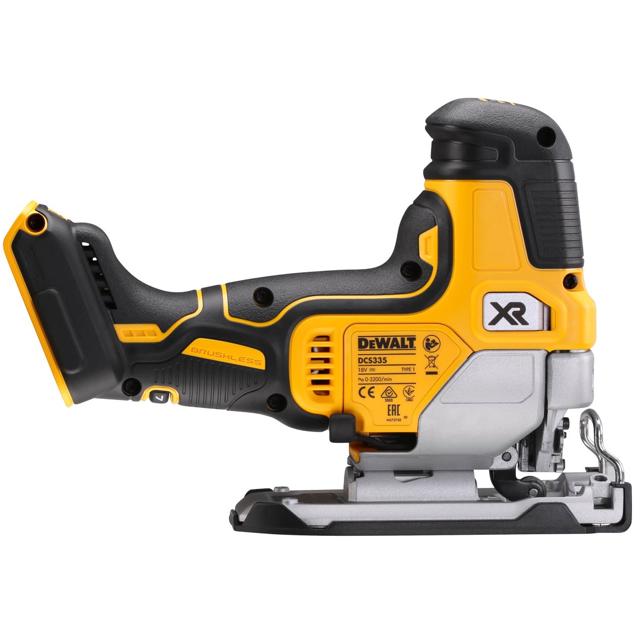 Аккумуляторный лобзик DEWALT DCS335P1T, 18 В, 3200 ход/мин, 26 мм, с АКБ 5 Ач и ЗУ, в кейсе TSTAK (DCS335P1NT-XJ)