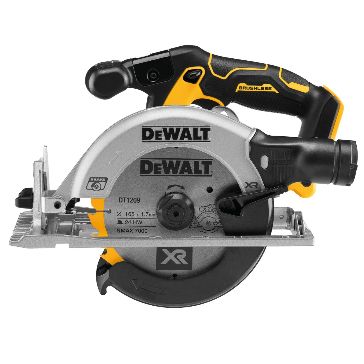 Аккумуляторная дисковая пила DEWALT DCS565P1T, 18 В, 165 мм, 4950 об/мин, с АКБ 5 Ач и ЗУ, в кейсе TSTAK (DCS565P1NT-XJ)