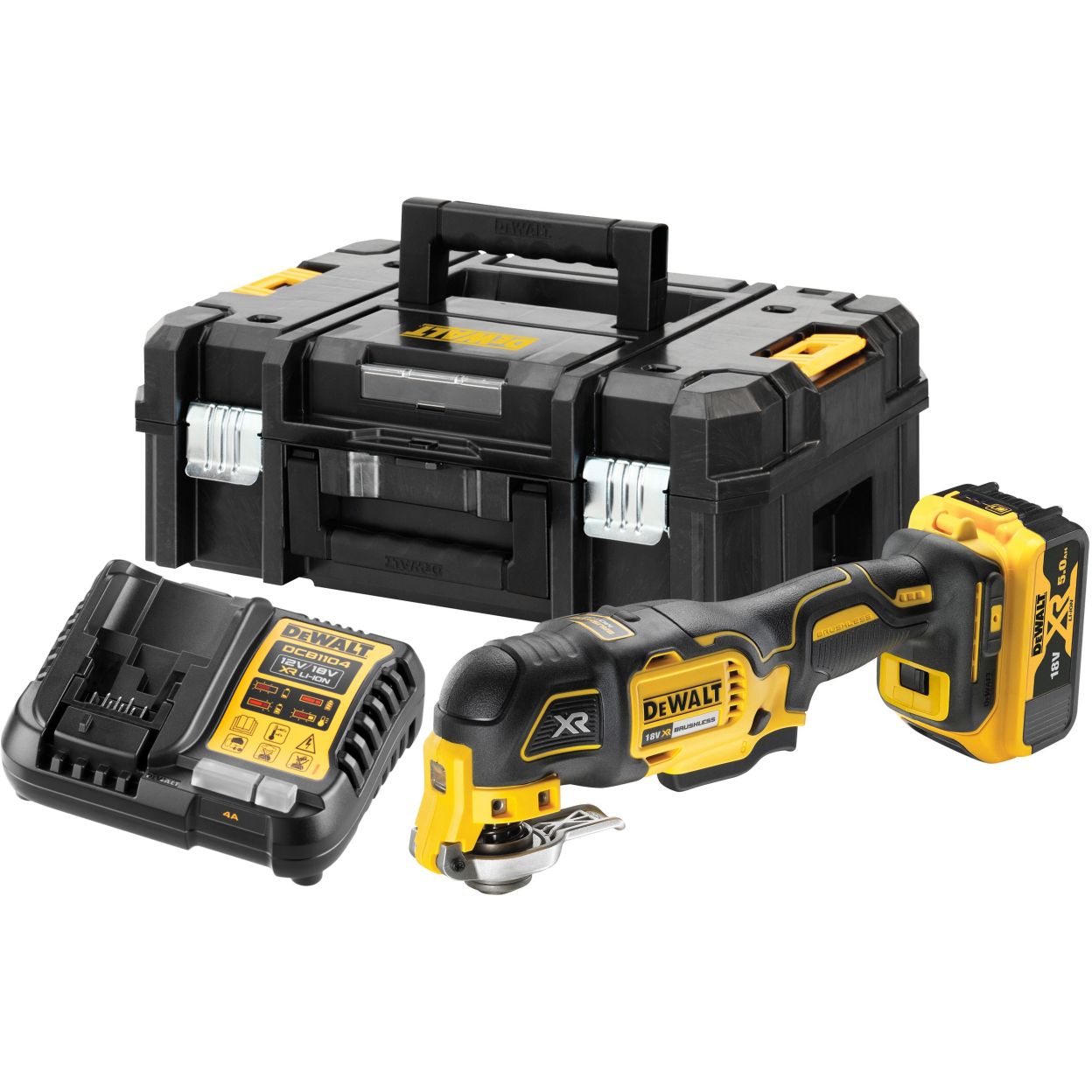 Аккумуляторный реноватор DEWALT DCS356P1T, 18 В, 20000 кол/мин, с АКБ 5 Ач и ЗУ, в кейсе TSTAK (DCS356P1NT-XJ)