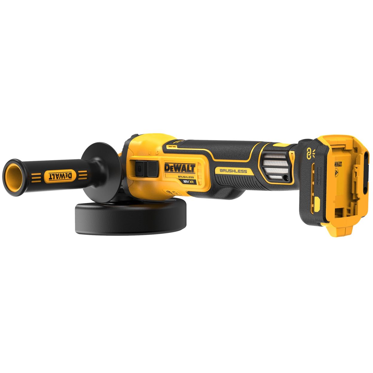 Аккумуляторная угловая шлифмашина DEWALT DCG409P1T, 18/54 В, 125 мм, 9000 об/мин, с АКБ 5 Ач и ЗУ, в кейсе TSTAK (DCG409P1NT-XJ)