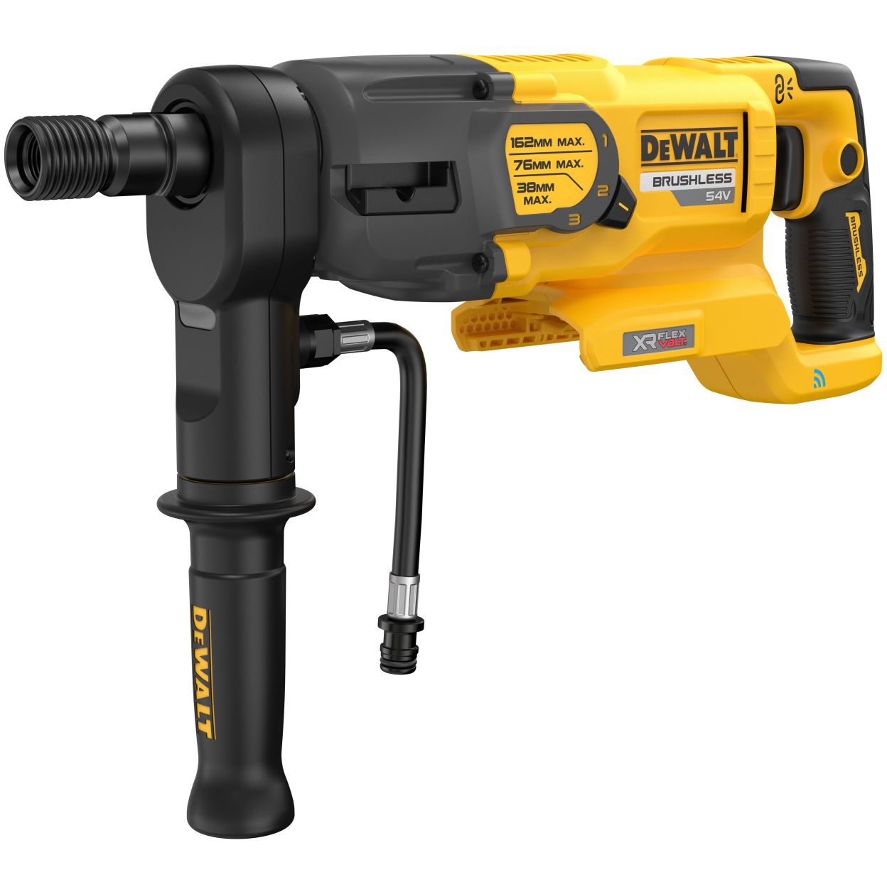 Аккумуляторная дрель алмазного сверления DEWALT DCD150X2, 54 В, 2500 об/мин, с 2 АКБ 3 Ач и ЗУ, в кейсе (DCD150X2-QW)