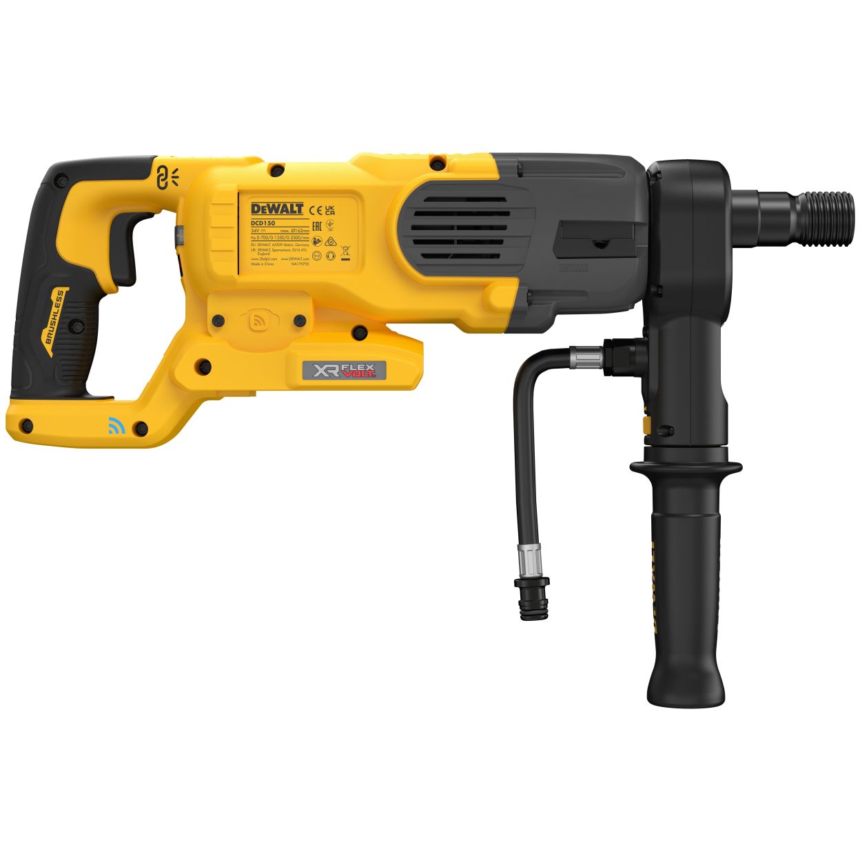 Аккумуляторная дрель алмазного сверления DEWALT DCD150X2, 54 В, 2500 об/мин, с 2 АКБ 3 Ач и ЗУ, в кейсе (DCD150X2-QW)