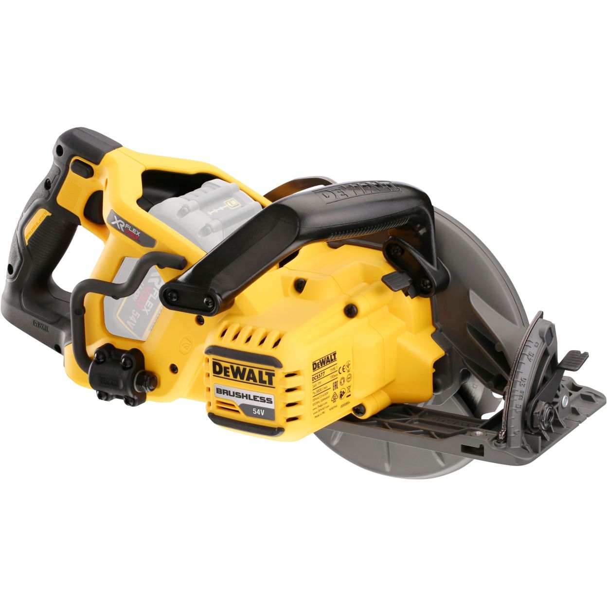 Аккумуляторная дисковая пила DEWALT DCS577X1, 54 В, 190 мм, 5800 об/мин, с АКБ 3 Ач и ЗУ (DCS577X1N-XJ)