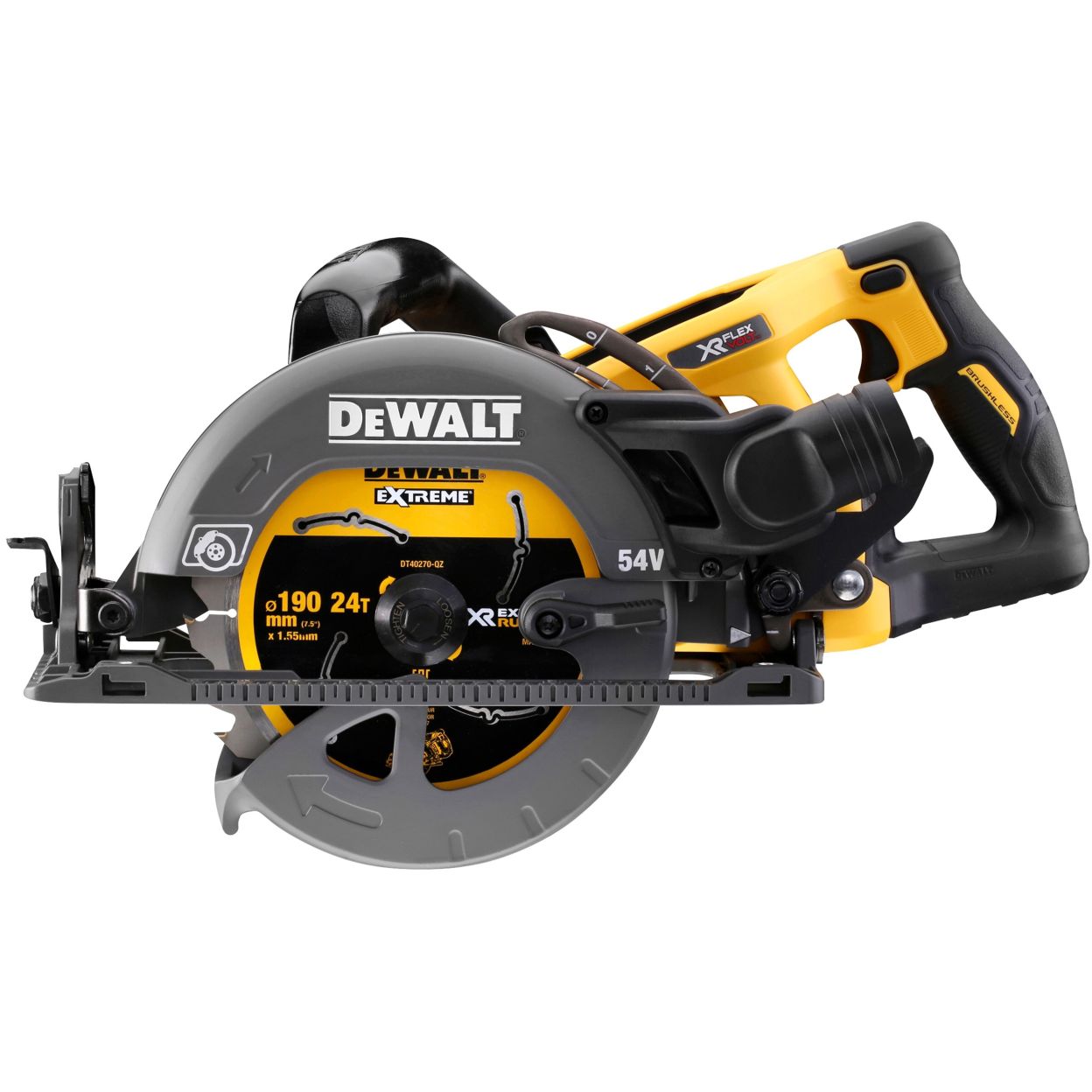 Аккумуляторная дисковая пила DEWALT DCS577X1, 54 В, 190 мм, 5800 об/мин, с АКБ 3 Ач и ЗУ (DCS577X1N-XJ)