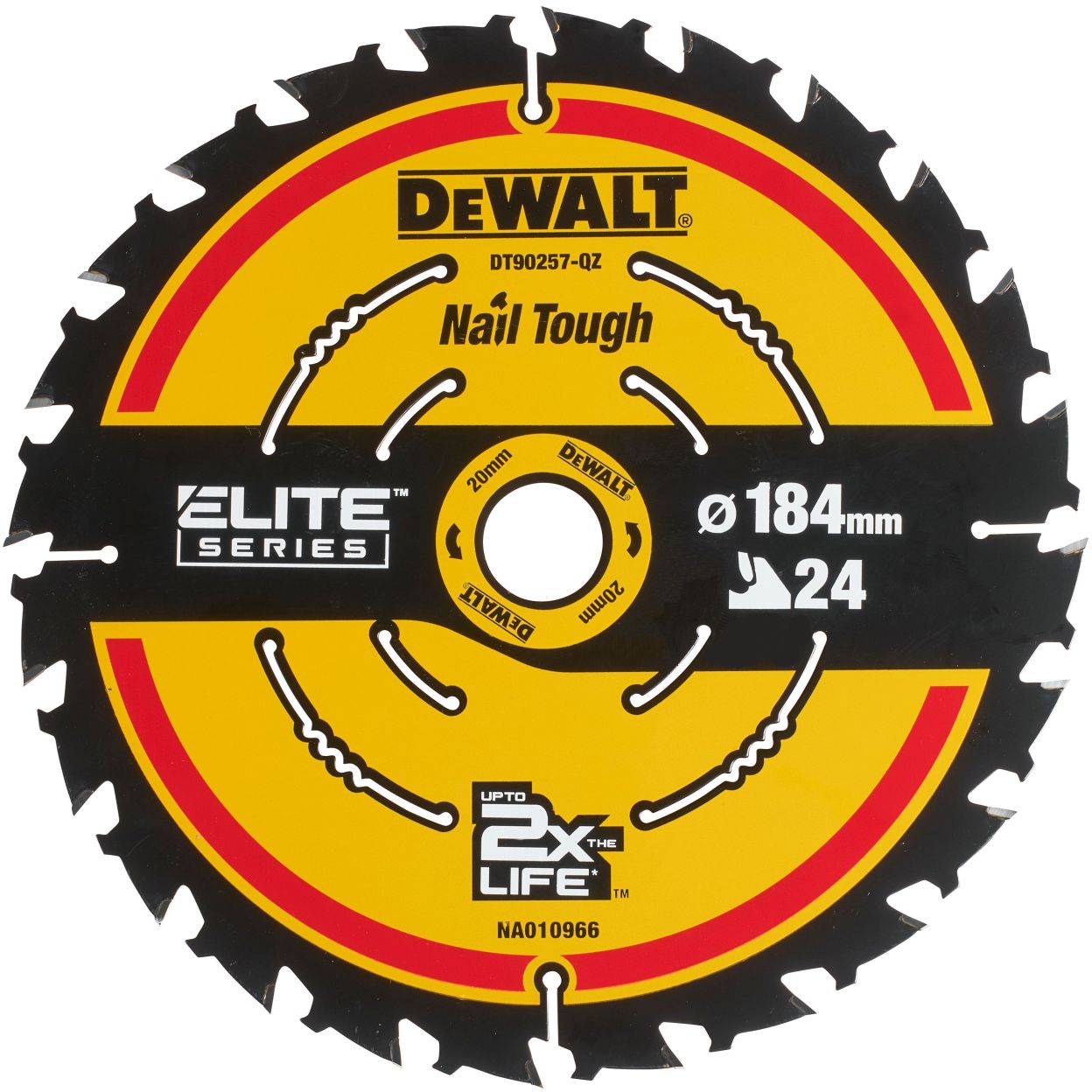 Пильный диск по дереву DEWALT DT10401, 184х20х1.65 мм, 10 шт. (DT10401-QZ)