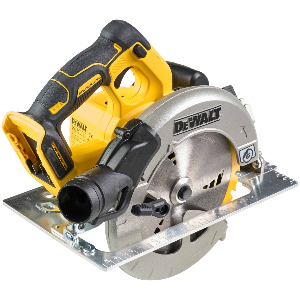 Аккумуляторная дисковая пила DEWALT DCS570H2T, 18 В, 184 мм, 5500 об/мин, с 2 АКБ 5 Ач и ЗУ, в кейсе TSTAK (DCS570H2T-QW)
