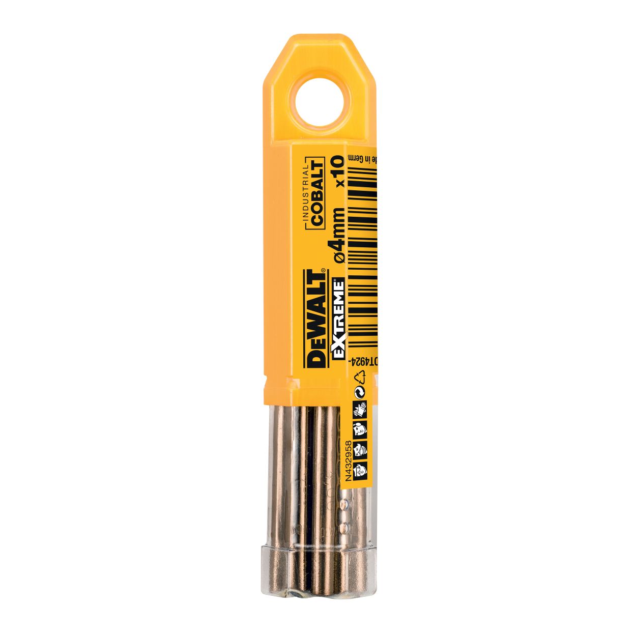 Сверло по металлу DEWALT DT4924, 4x43x75 мм, 10 шт. (DT4924-QZ)