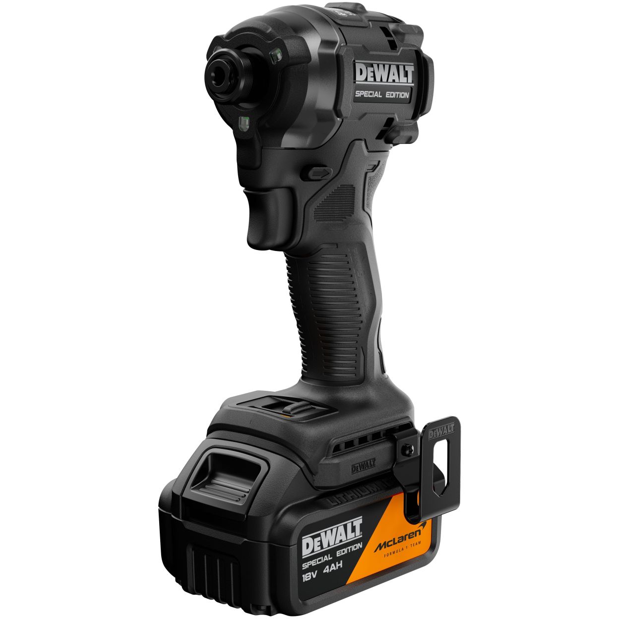 Аккумуляторный шуруповерт DEWALT McLaren Limited Edition DCF86MM1T, 18 В, 205 Нм, 3800 уд/мин, с АКБ 4 Ач и ЗУ, в кейсе TSTAK