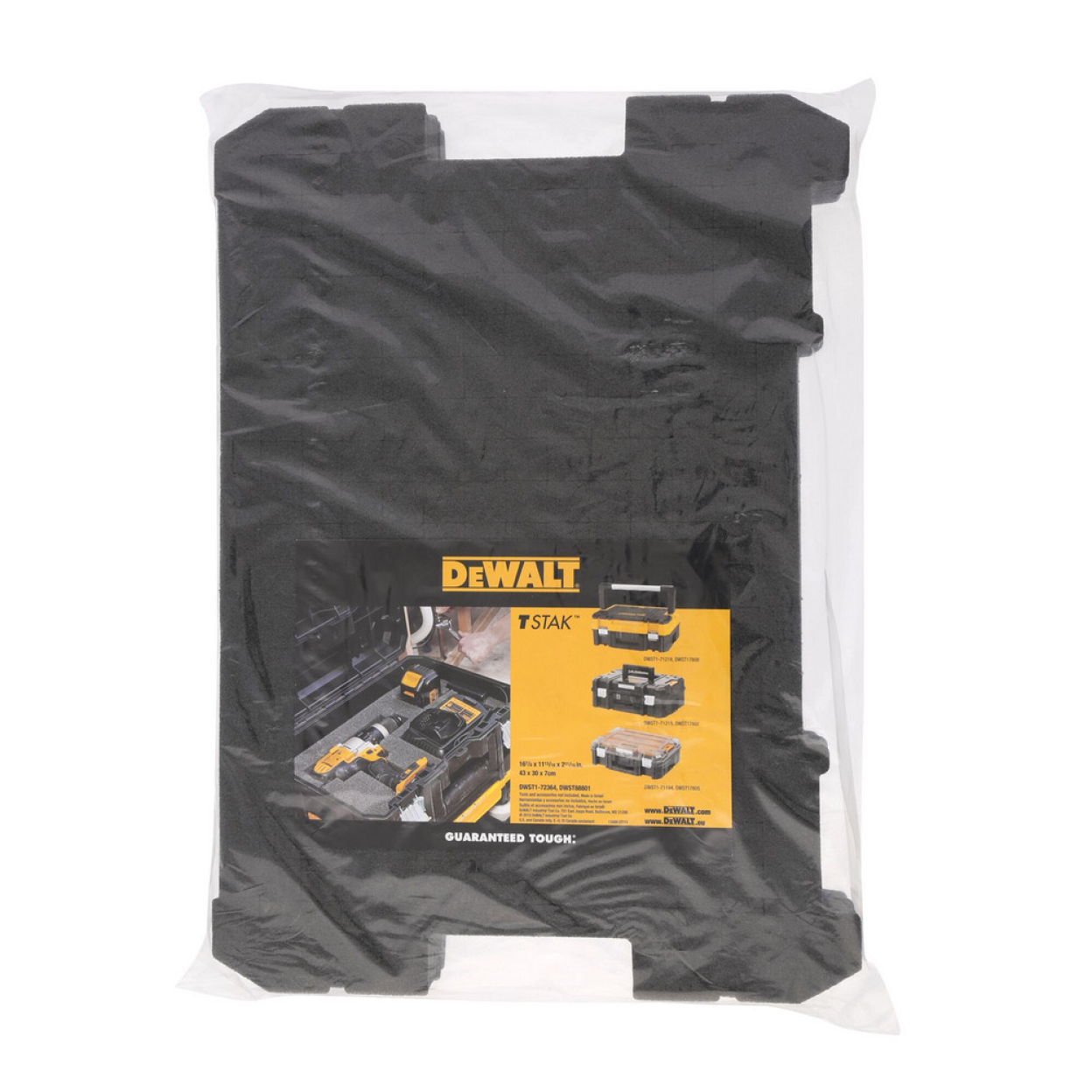 Вкладка для модулей DEWALT TSTAK DWST1-72364, из предварительно надрезанного вспененного материала