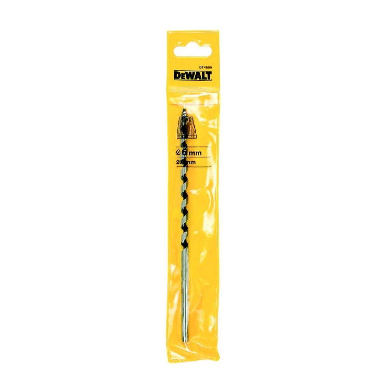 Шнековое сверло по дереву 6х200х100 мм, DEWALT DT4600