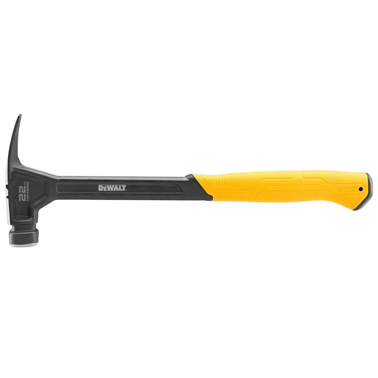 Молоток с прямым заострённым гвоздодёром DEWALT DWHT51006-0, 624 г (DWHT51006-0)