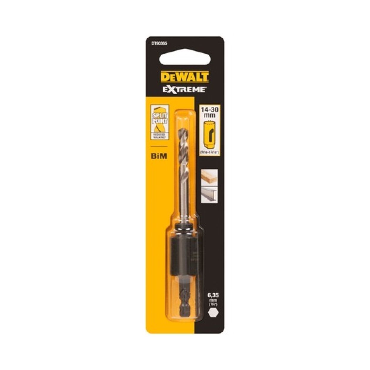 Сверло универсальное DEWALT DT20630, 6.35x190 мм, 1 шт. (DT90365-QZ)