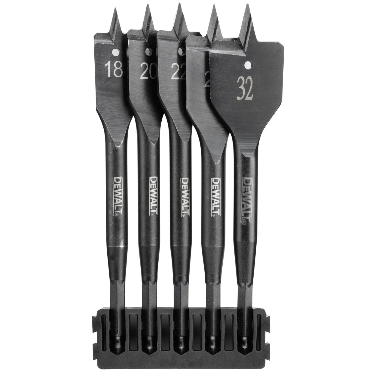 Набор перьевых сверл по дереву DEWALT DT70832, 18-32 мм, 5 шт. (DT70832-QZ)