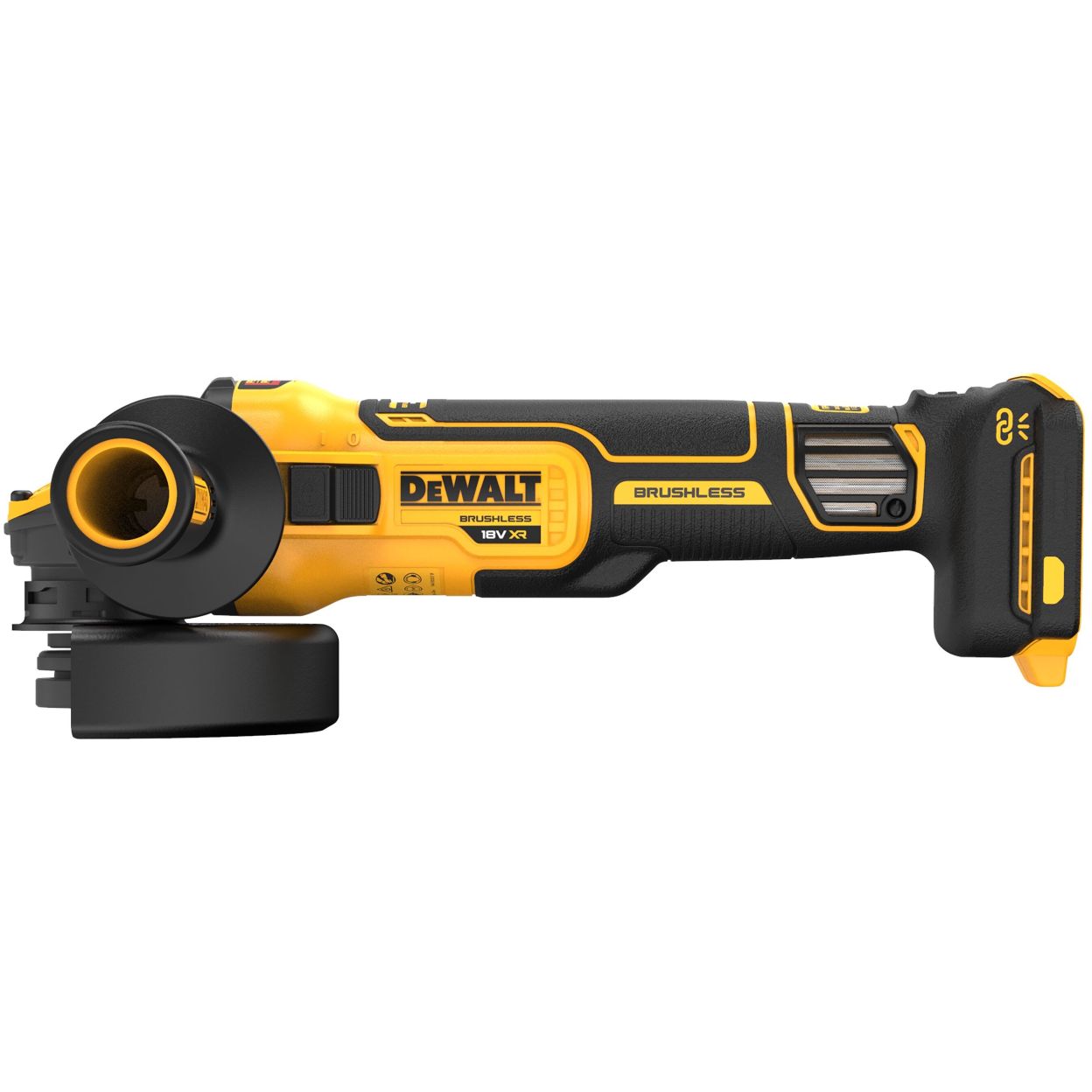 Аккумуляторная угловая шлифмашина DEWALT DCG409VSP1T, 18/54 В, 125 мм, 9000 об/мин, с АКБ 5 Ач и ЗУ, в кейсе TSTAK