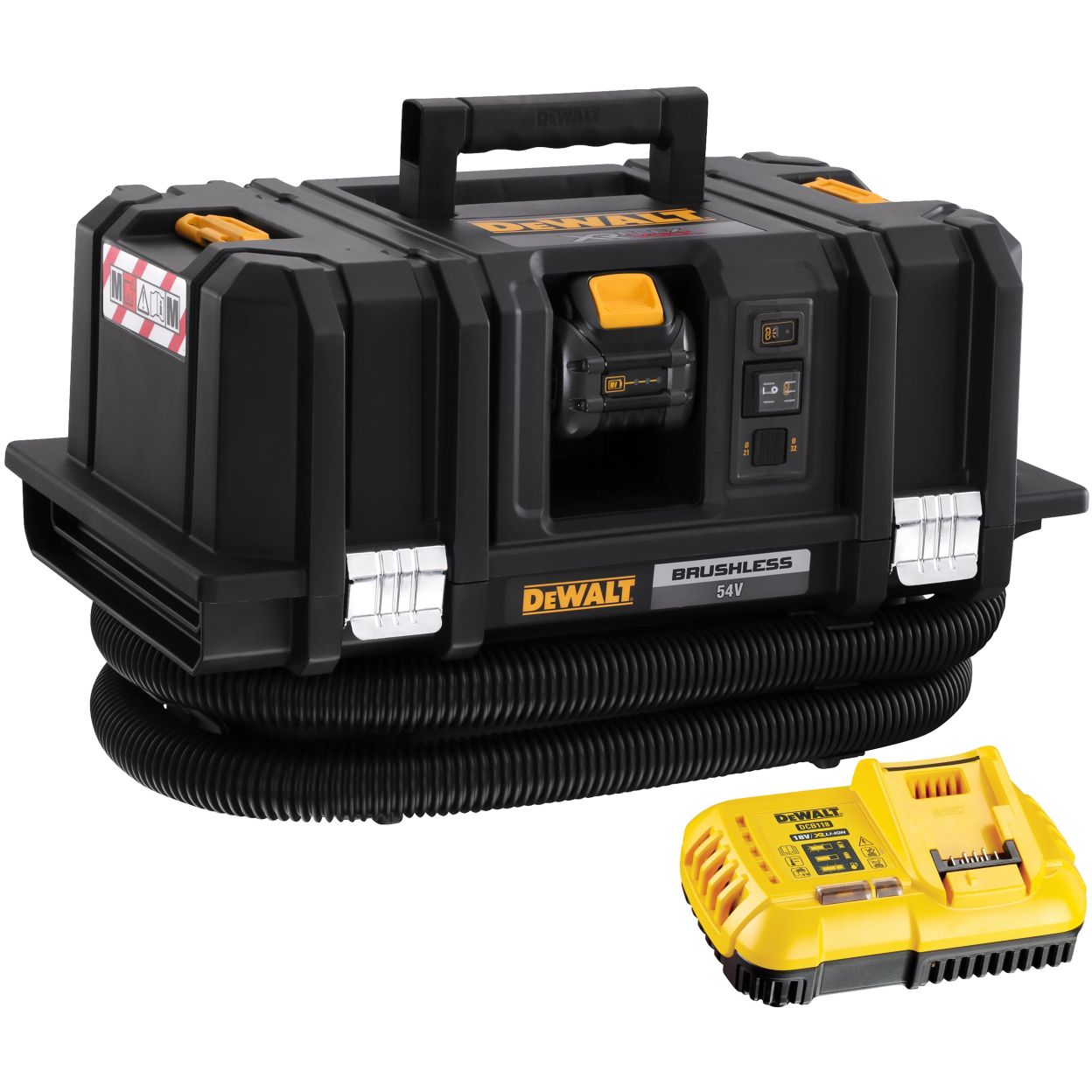 Аккумуляторный строительный пылесос DEWALT DCV586MX1, 54 В, 11 л, с АКБ 3 Ач и ЗУ (DCV586MX1N-XJ)