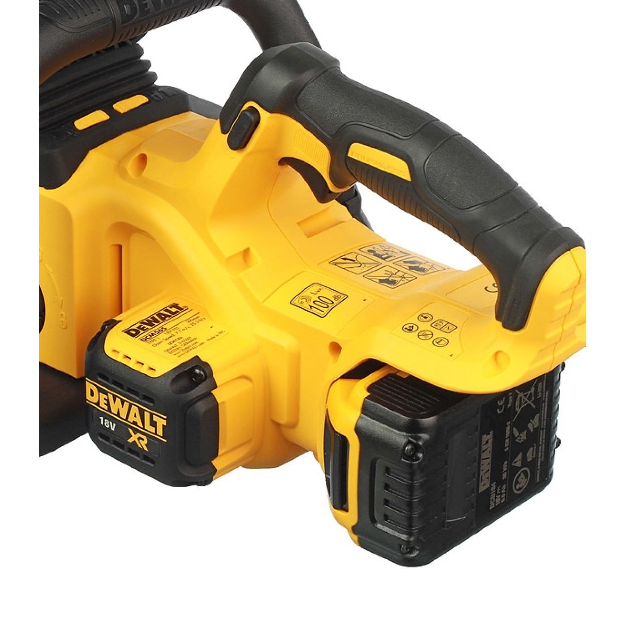Аккумуляторная цепная пила DEWALT DCM565P1, 18 В, 30 см, 7.7 м/с, с АКБ 5 Ач и ЗУ (DCM565P1-QW)