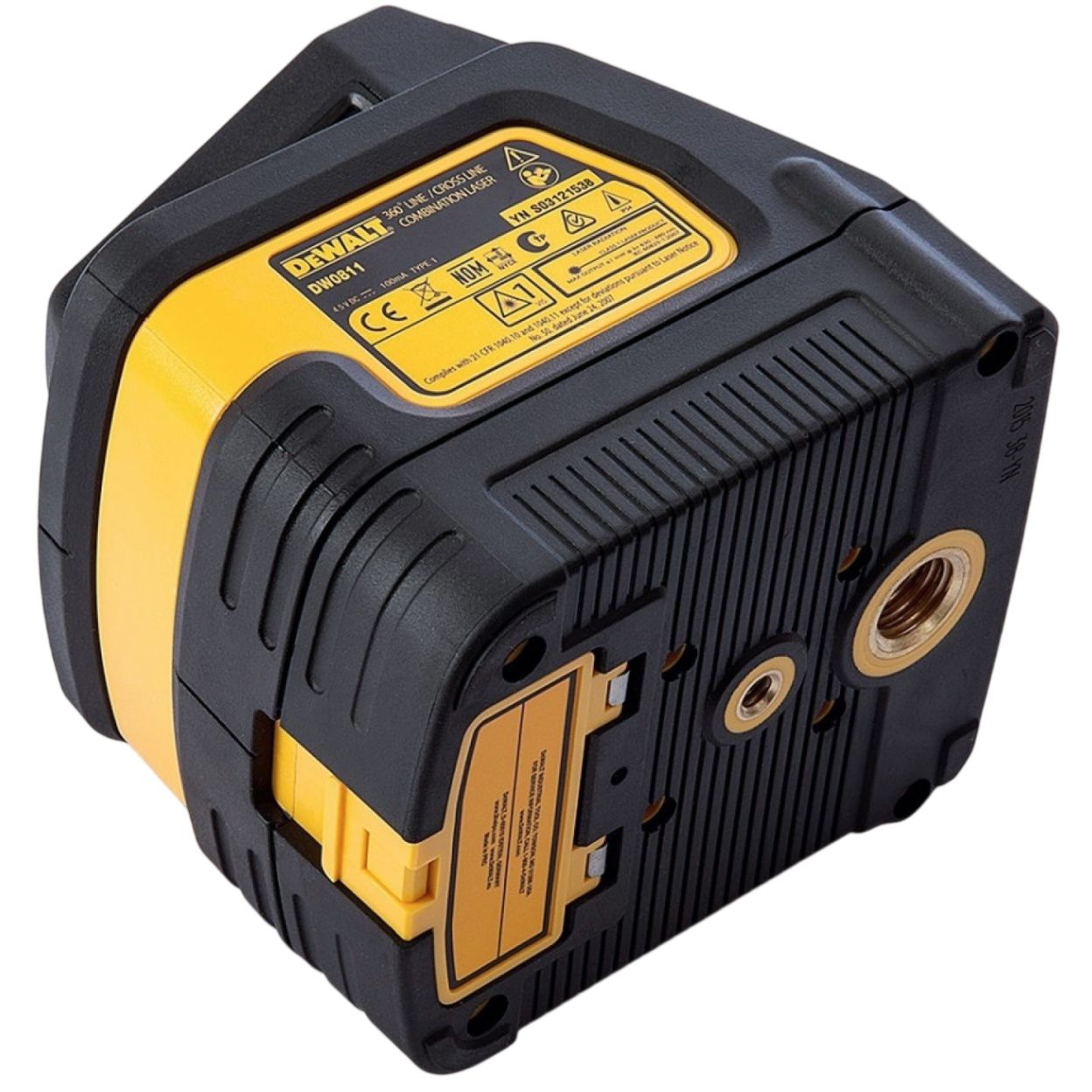 Лазерный нивелир DEWALT DW0811, на батарейках, красный луч, 30 м, в кейсе (DW0811-XJ)