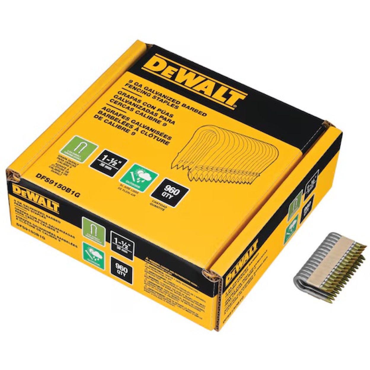 Скобы для скорбозабивателя DEWALT, 40 мм, 960 шт., DFS9150B1G-QZ