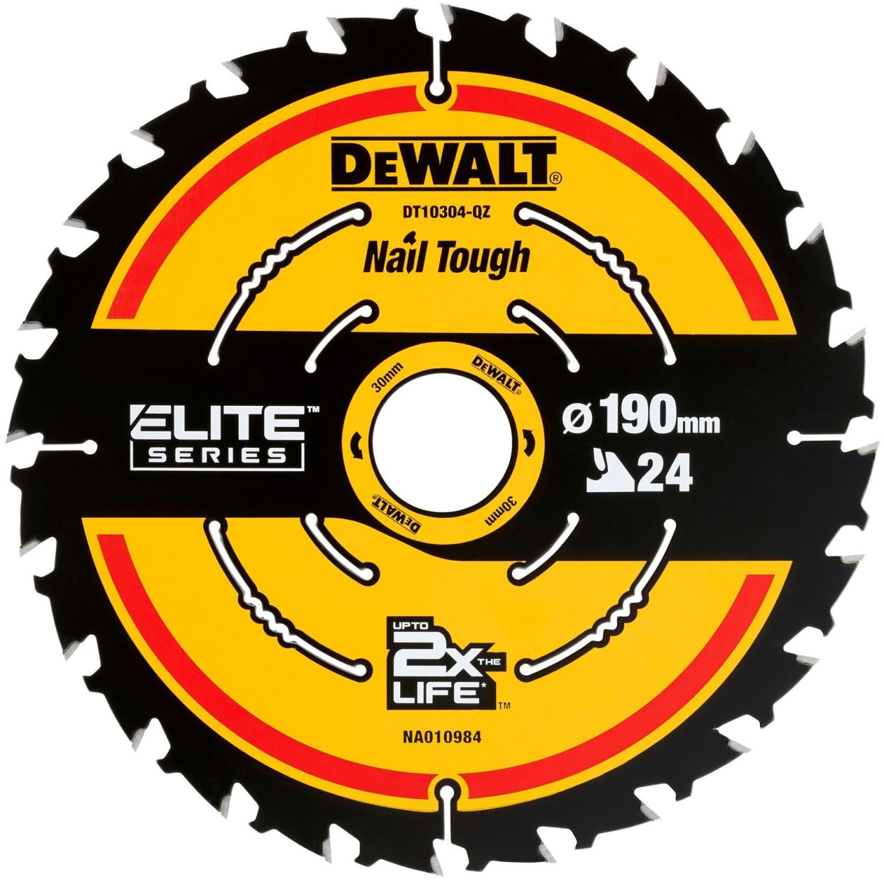 Пильный диск по дереву DEWALT DT10402, 190х30х1.65 мм, 10 шт. (DT10402-QZ)