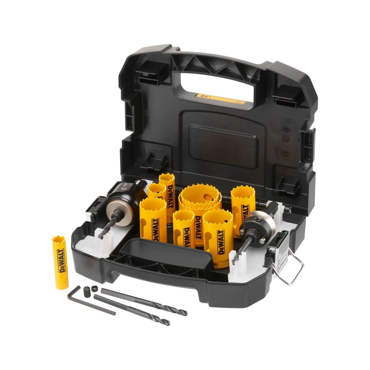Набор коронок по мультиматериалу и пилотных сверл DEWALT DT90356, 16 - 51 мм, 13 шт. (DT90356-QZ)