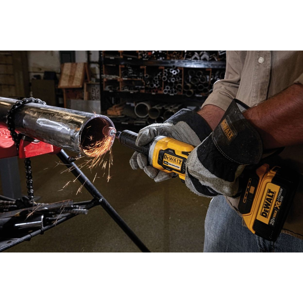 Аккумуляторная прямошлифовальная машина DEWALT DCG426BP1, 20 В, 38 мм, 25000 об/мин, с АКБ 5 Ач и ЗУ (DCG426BP1-XJ)