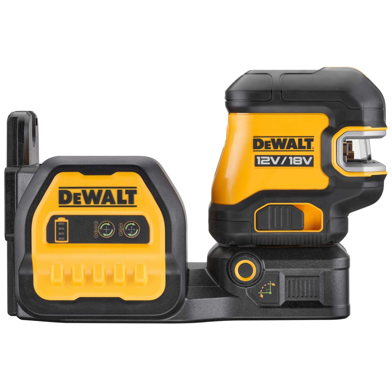 Аккумуляторный лазерный построитель плоскостей DEWALT DCE825D1G18, 12/18 В, зеленый луч, 30 м, с АКБ 2 Ач и ЗУ, в кейсе TSTAK