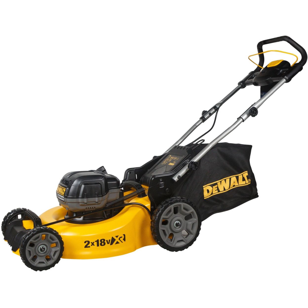 Аккумуляторный набор садовой техники DEWALT, 18 В: газонокосилка DCMW564 + кусторез DCMHT564, с 2 АКБ 5 Ач без ЗУ