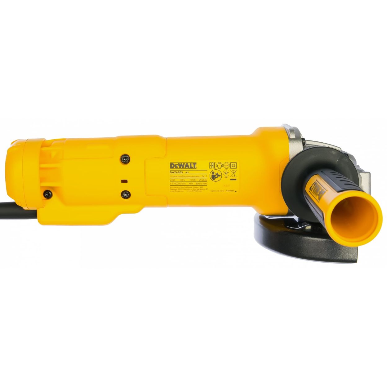 Угловая шлифмашина DEWALT DWE4205, 1010 Вт, 125 мм, 11000 об/мин (DWE4205-KS)