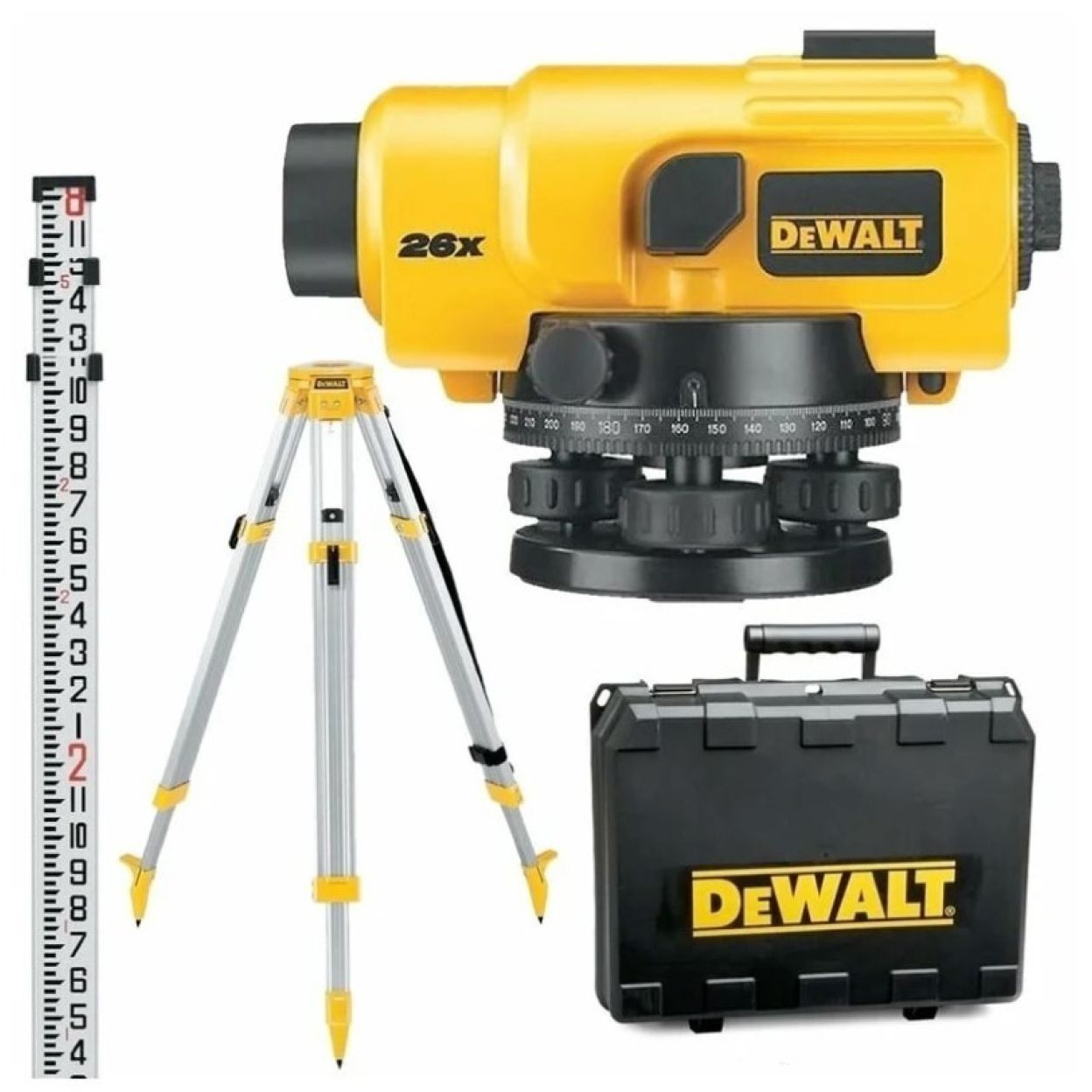 Оптический нивелир DEWALT DW096PK, 26-кратный