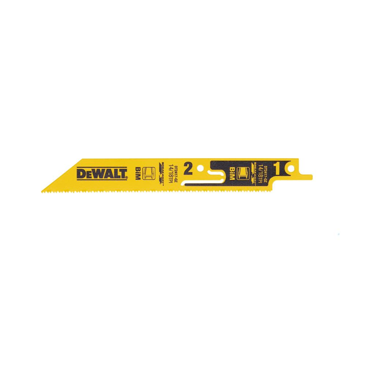 Полотна для сабельных пил Bi-Metal DT2417 DEWALT, 152 мм, TPI 14/18, 5 шт