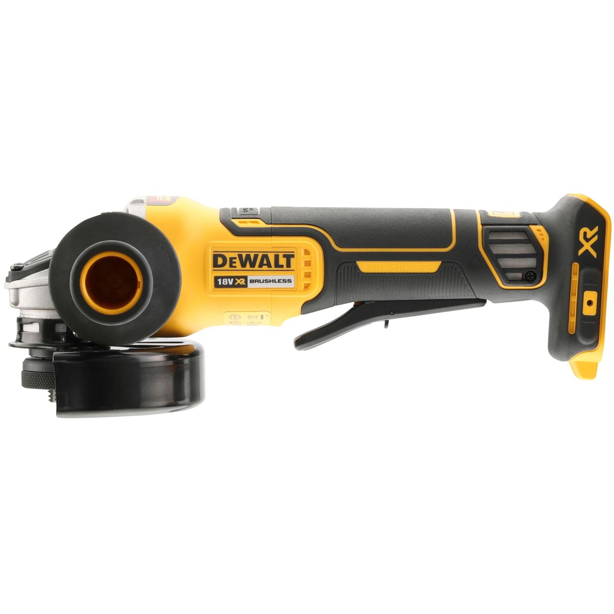 Аккумуляторная угловая шлифмашина DEWALT DCG413N, 18 В, 115 мм, 9000 об/мин, без АКБ и ЗУ (DCG413N-XJ)