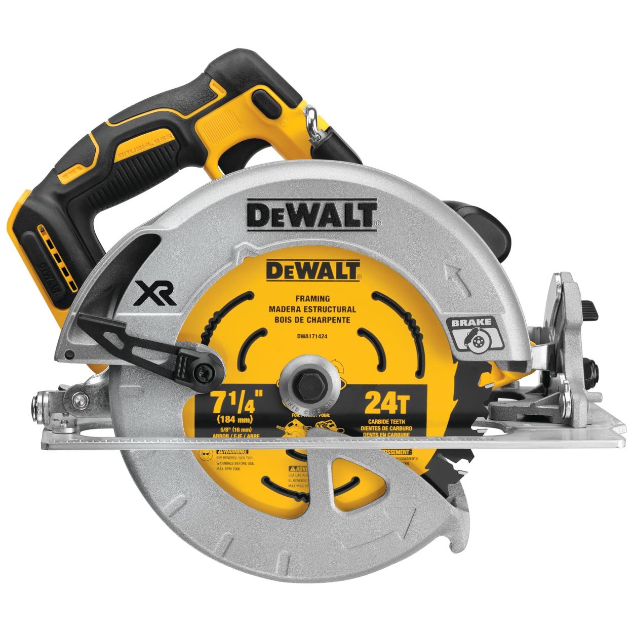 Аккумуляторная дисковая пила DEWALT DCS574B, 20/60 В, 184 мм, 5500 об/мин, без АКБ и ЗУ (DCS574B-XJ)