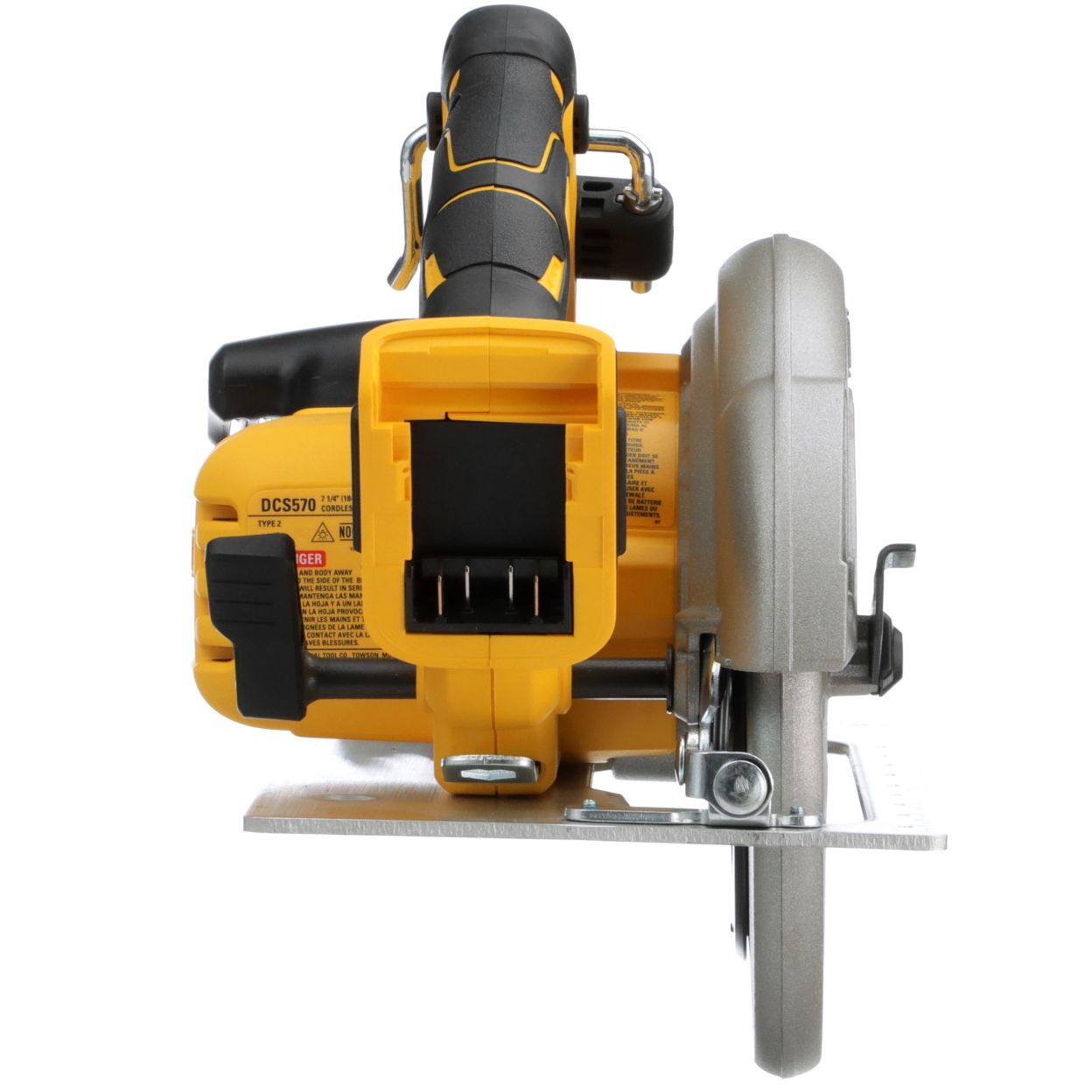 Аккумуляторная дисковая пила DEWALT DCS570P1T, 18 В, 184 мм, 5500 об/мин, с АКБ 5 Ач и ЗУ, в кейсе TSTAK (DCS570P1NT-XJ)