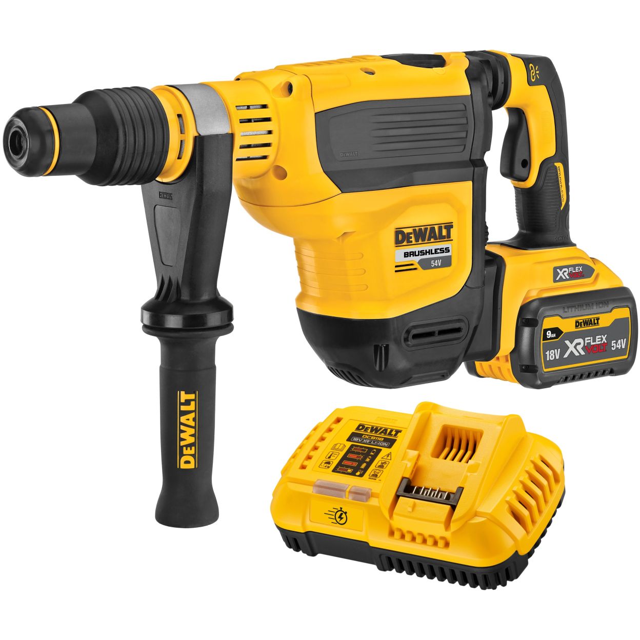 Аккумуляторный перфоратор DEWALT DCH614X1, 54 В, 10.5 Дж, 2900 уд/мин, с АКБ 3 Ач и ЗУ (DCH614X1N-XJ)