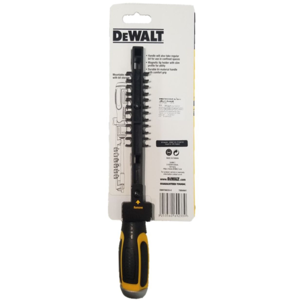 Отвертка DEWALT DWHT69233, с трещоткой, со сменными битами, 12 бит