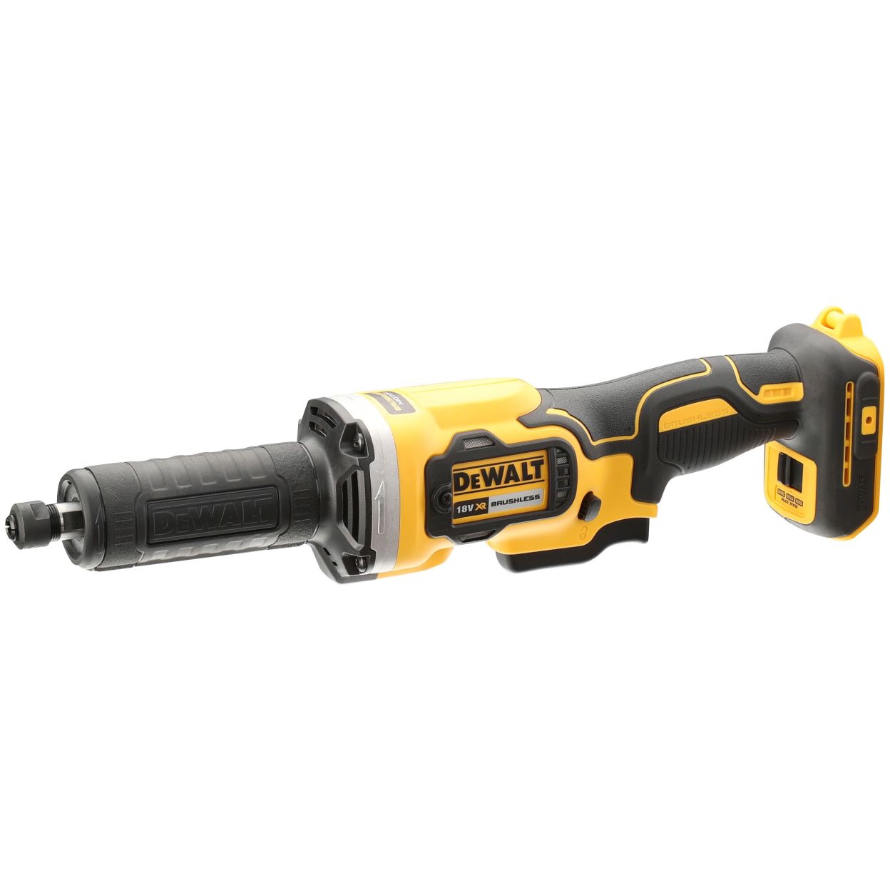 Аккумуляторная прямошлифовальная машина DEWALT DCG426P2, 18 В, 38 мм, 25000 об/мин, с 2 АКБ 5 Ач и ЗУ, в кейсе TSTAK (DCG426P2-QW)