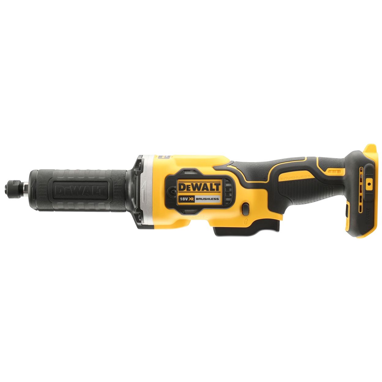 Аккумуляторная прямошлифовальная машина DEWALT DCG426P2, 18 В, 38 мм, 25000 об/мин, с 2 АКБ 5 Ач и ЗУ, в кейсе TSTAK (DCG426P2-QW)