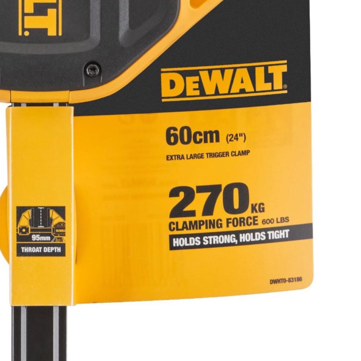 Быстрозажимная струбцина DEWALT DWHT0-83186, 600 мм, 270 кг