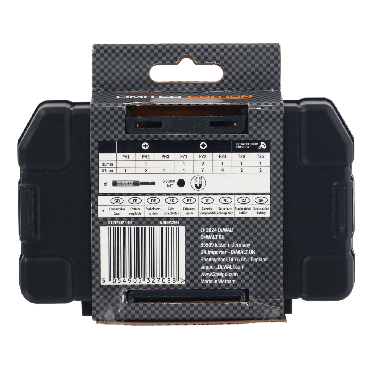 Набор бит DEWALT McLaren Limited Edition DT70902T, PH/PZ/Torx, 25/57 мм, 28 шт., в кейсе (DT70902T-QZ)