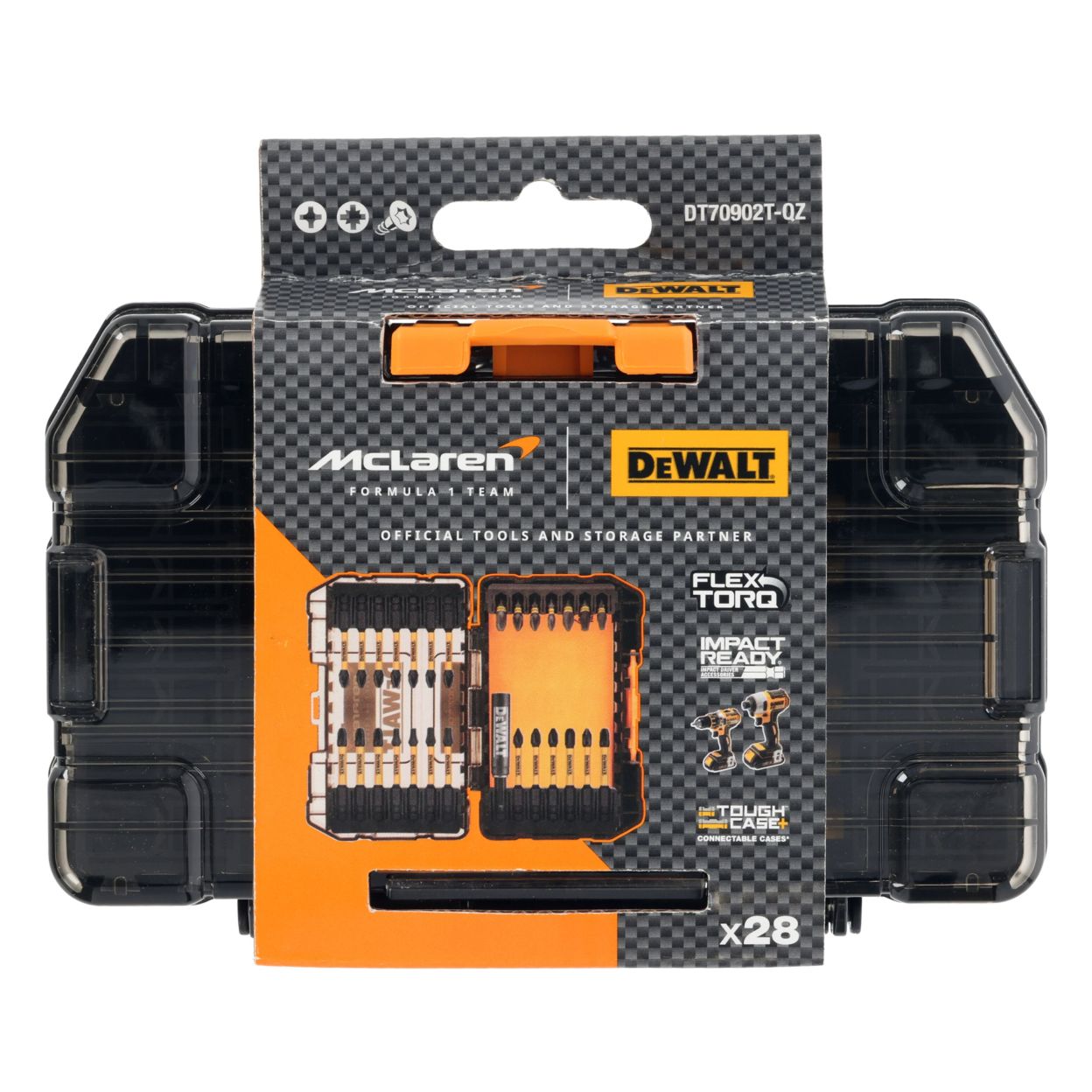 Набор бит DEWALT McLaren Limited Edition DT70902T, PH/PZ/Torx, 25/57 мм, 28 шт., в кейсе (DT70902T-QZ)