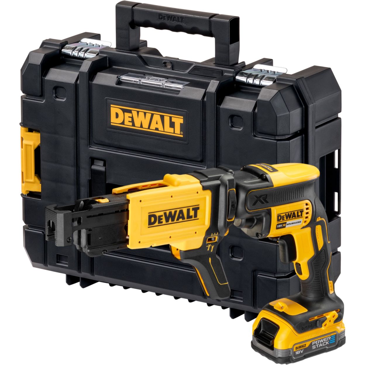 Аккумуляторный ленточный шуруповерт DEWALT DCF620E1K, 18 В, 30 Нм, 4400 об/мин, с АКБ 1.7 Ач, без ЗУ, в кейсе TSTAK (DCF620E1K-XJ)