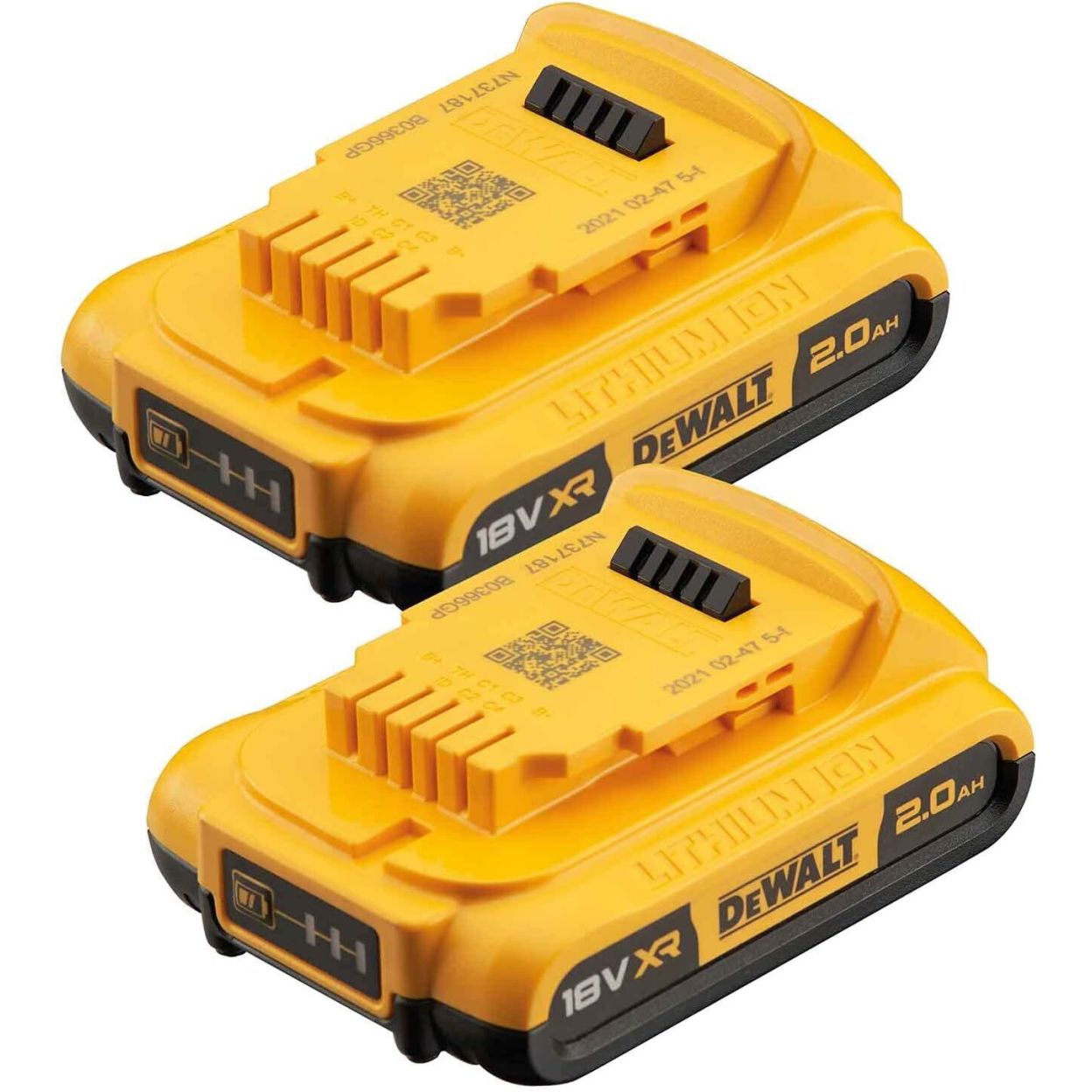 Аккумулятор DEWALT DCB183D2, Li-Ion, 18 В, 2 Ач, 2 шт. (DCB183D2-XJ)