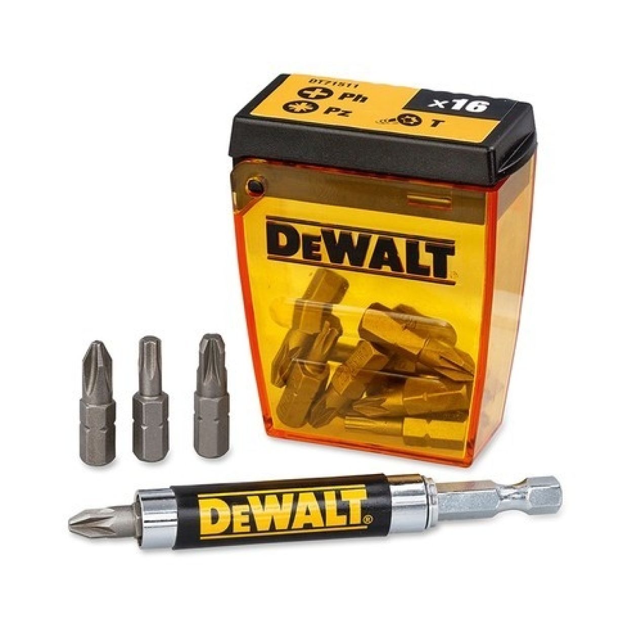 Набор биты DEWALT DT71511, 16 шт. пластиковый бокс