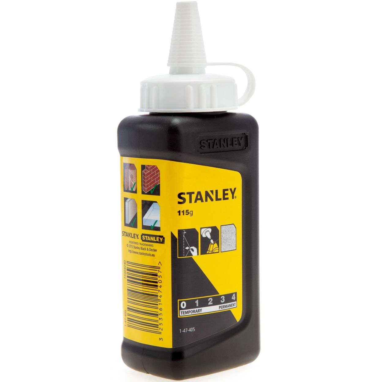 Порошковый мел для разметки STANLEY 1-47-405, белый, 115 г