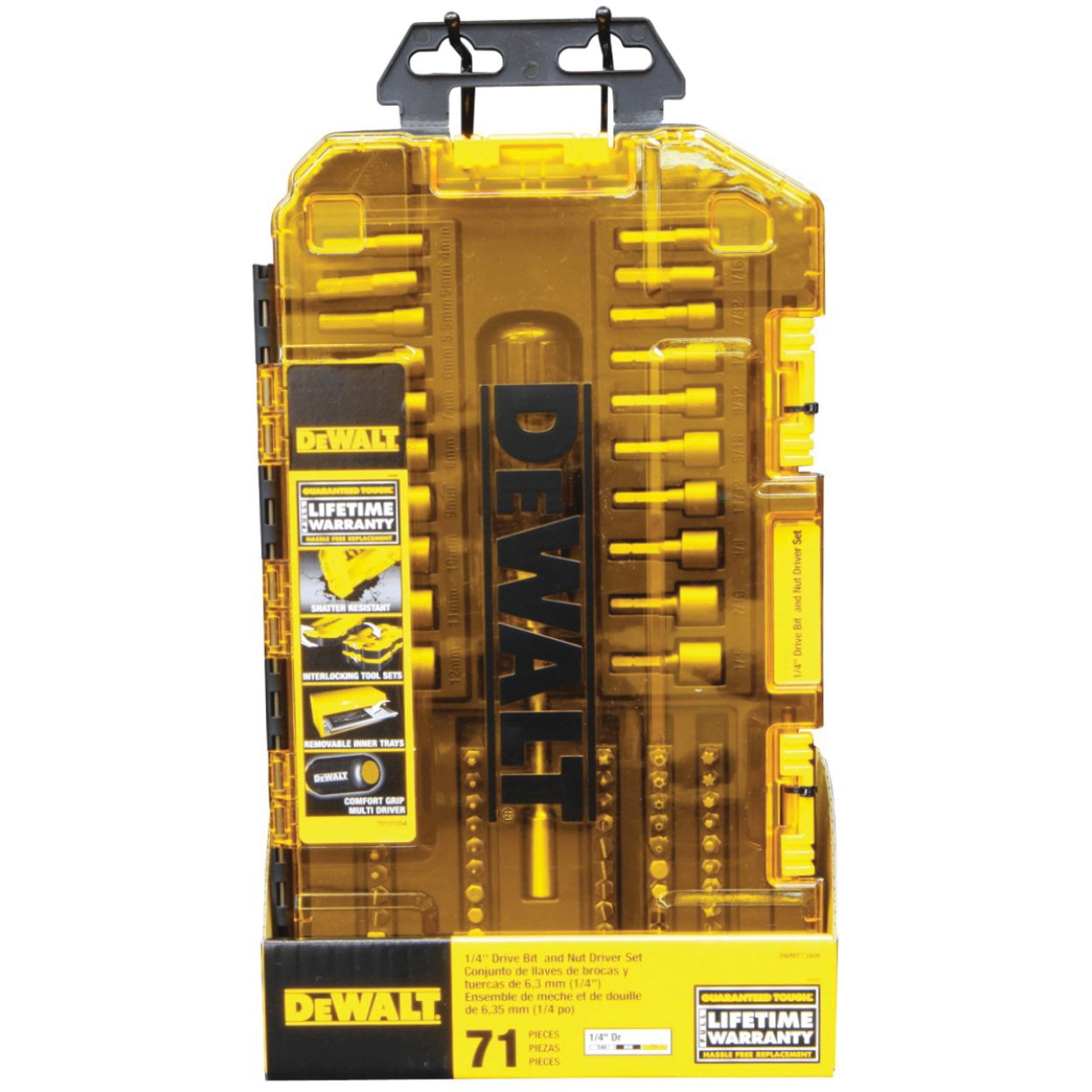 Набор бит и торцевых головок DEWALT DWMT73808, 71 шт., в кейсе