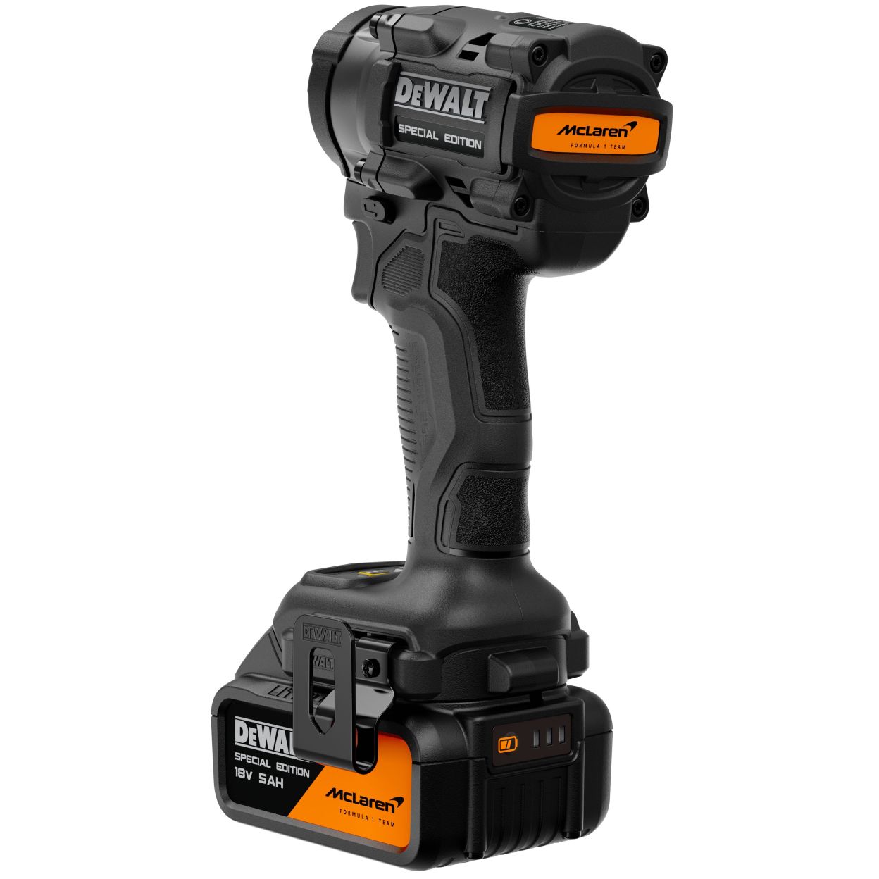 Аккумуляторный гайковерт DEWALT McLaren Limited Edition DCF92MP2T, 18 В, 610 Нм, 3550 уд/мин, с 2 АКБ 5 Ач и ЗУ, в кейсе TSTAK