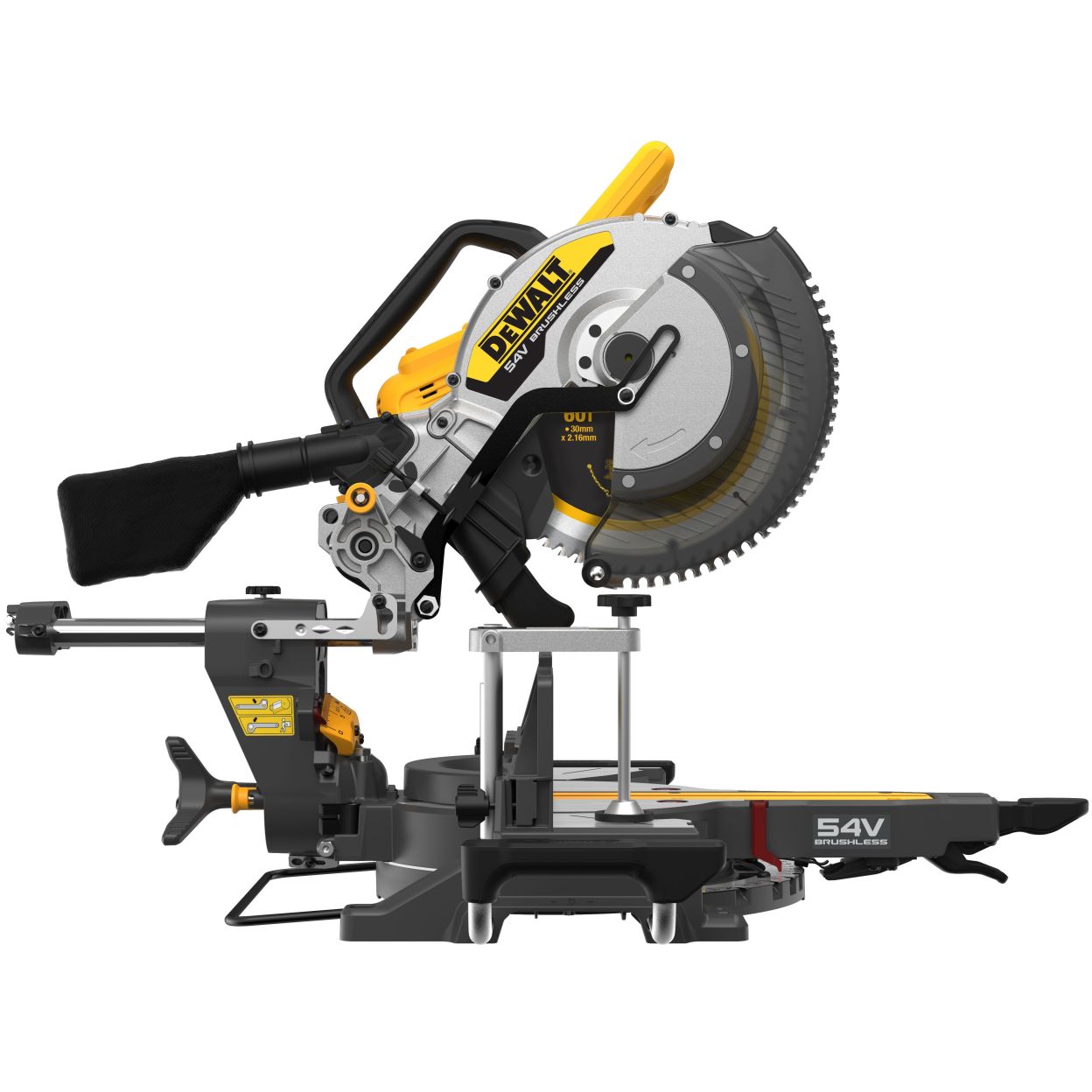 Аккумуляторная торцовочная пила DEWALT DCS781X2, 54 В, 305 мм, 3800 об/мин, с 2 АКБ 3 Ач и ЗУ (DCS781X2-QW)